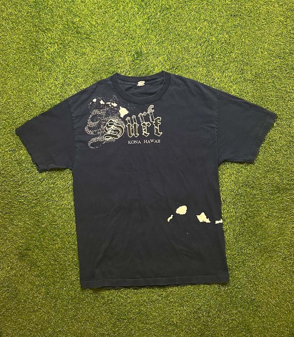 Vintage Surf Kona Hawaii Graphic T-Shirt Dark Blue